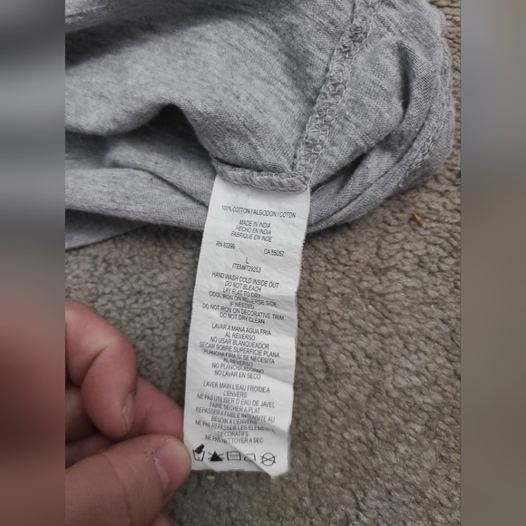 MIK Beaded & Jeweled Collar Gray Short Sleeve Top size Large - Picture 3 of 6